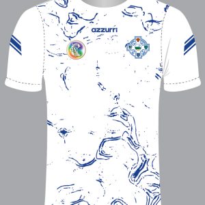 White Blue Metal Man Jersey front
